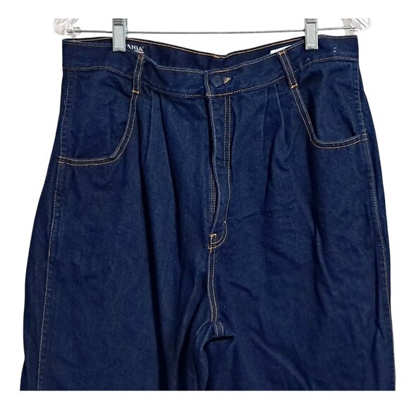 Vintage 1980 Britannia Jeans Size 18 High Rise Waisted Indigo Blue Denim - Picture 5 of 10